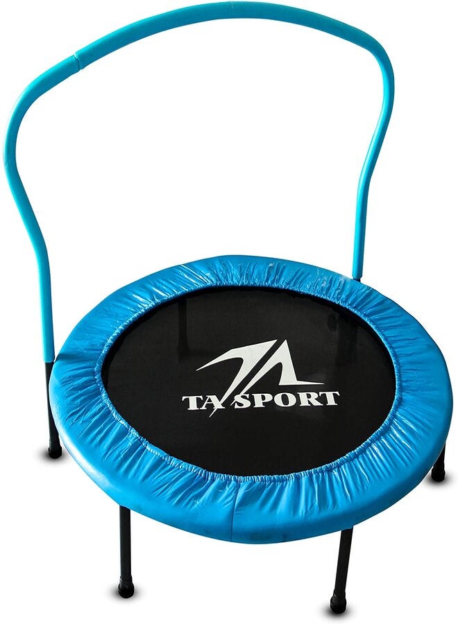 TA SPORTS Trampoline With Handrail, Blue 40inch  - Image 2