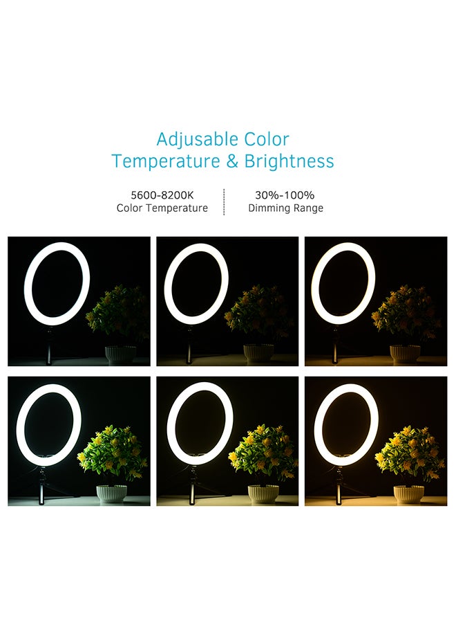 حلقة إضاءة بمصابيح LED أسود - Image 2