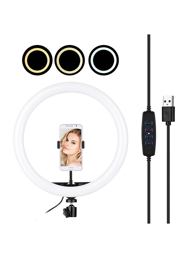 حلقة إضاءة بمصابيح LED أسود - Image 1