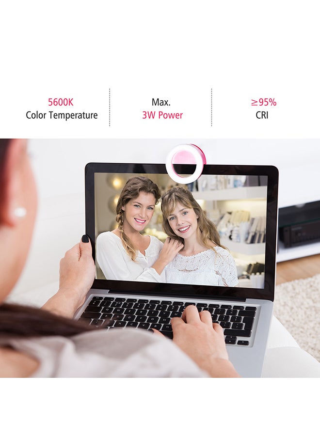Phone Selfie LED Ring Light Pink - Image 4