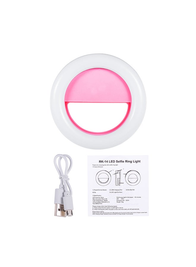 Phone Selfie LED Ring Light Pink - Image 2