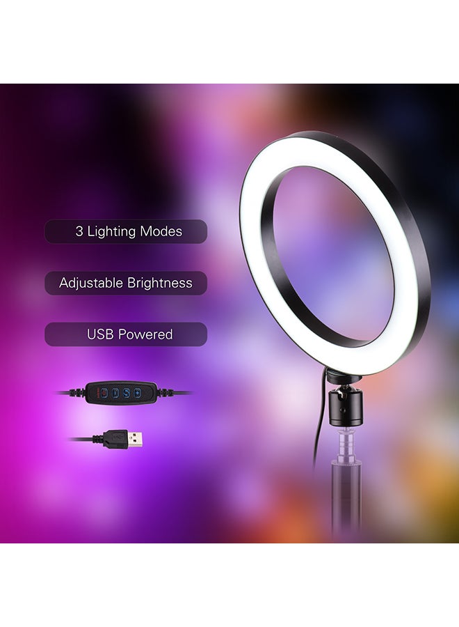 Mini LED Video Ring Light Lamp Black - Image 3