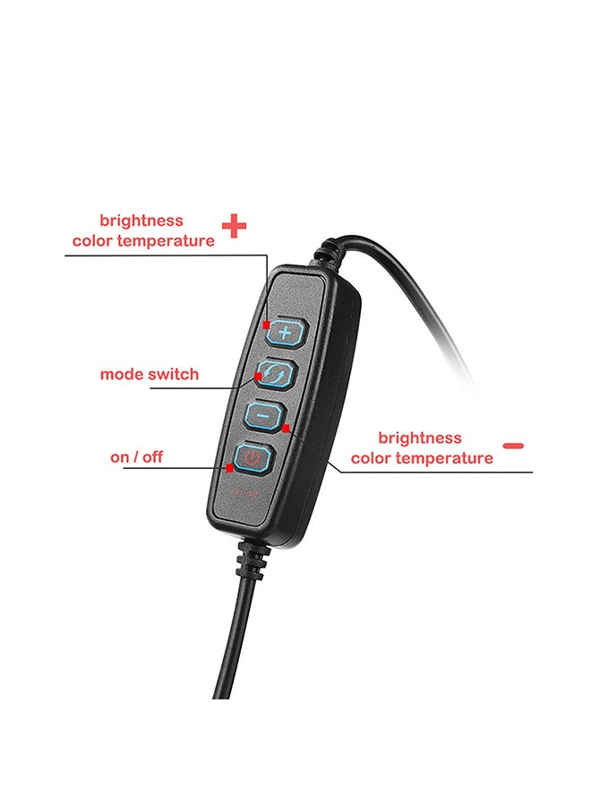 ماركة غير محددة حلقة إضاءة بمصابيح LED أسود  - Image 4