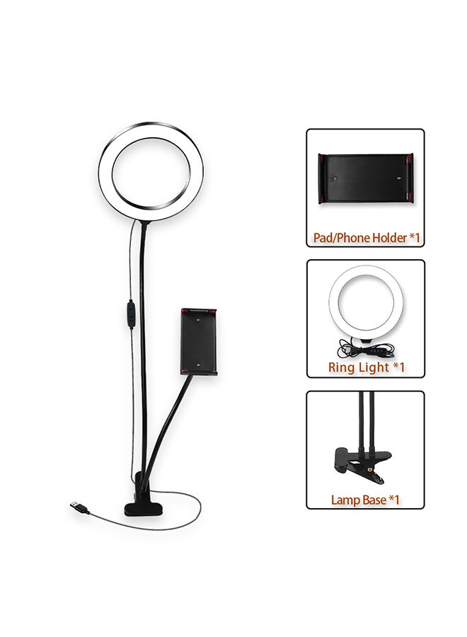 حلقة إضاءة بمصابيح LED أسود - Image 4