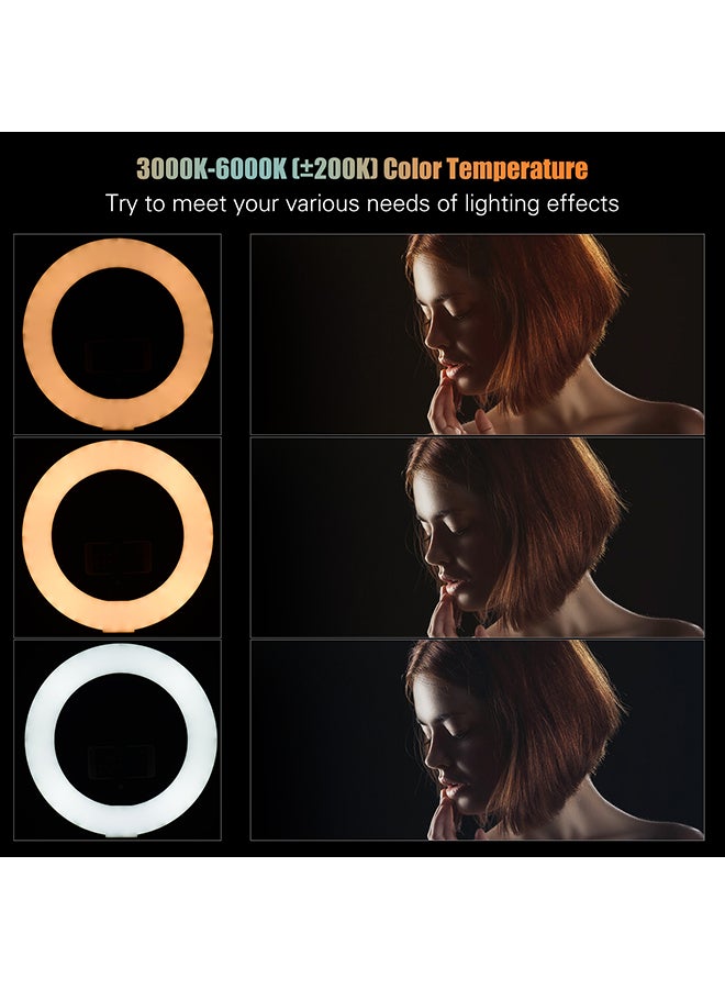 حلقة إضاءة بمصابيح LED أوف ويت/ أبيض دافئ/ أبيض - Image 4