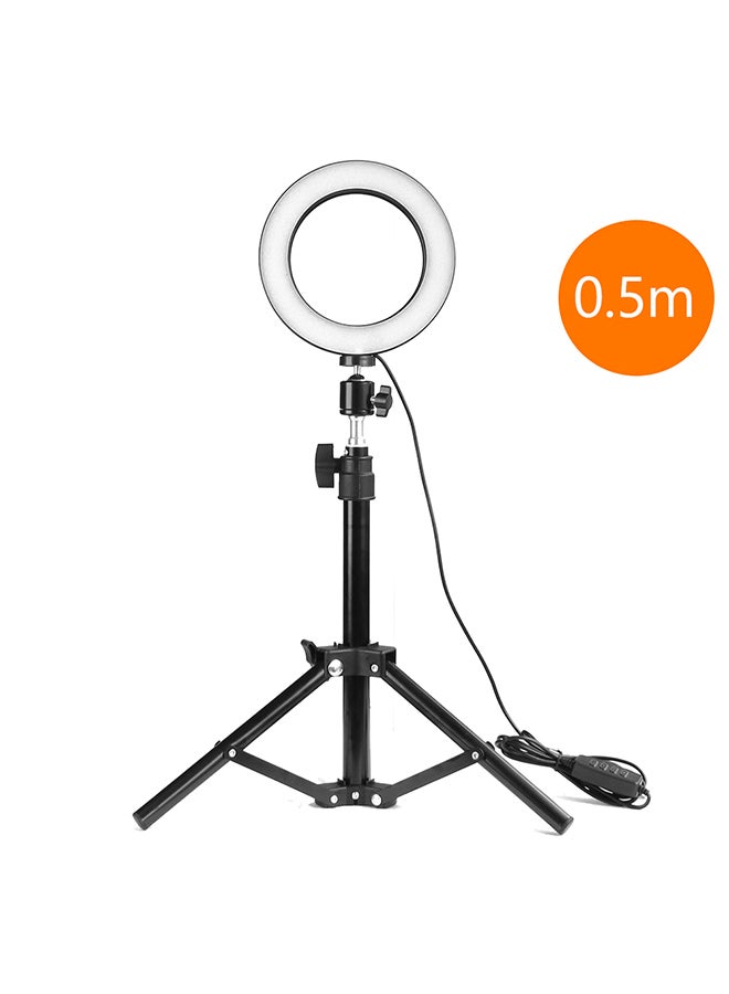 مصباح حلقي لتصوير السيلفي بواجهة USB وإضاءة LED قابلة للتعتيم أوف ويت/ أبيض دافئ/ أبيض - Image 1
