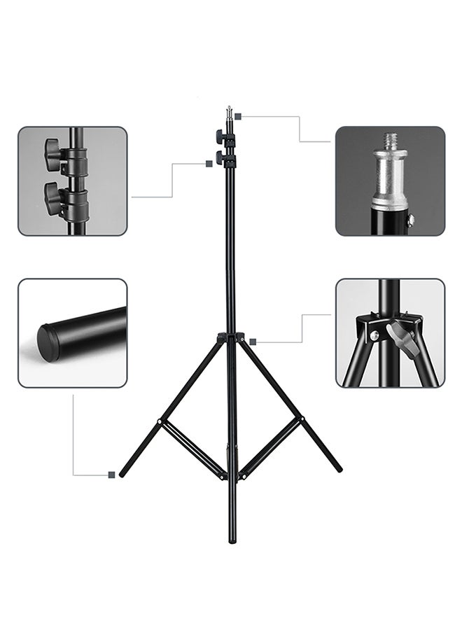 مصباح حلقي لتصوير السيلفي بواجهة USB وإضاءة LED قابلة للتعتيم أوف ويت/ أبيض دافئ/ أبيض - Image 2