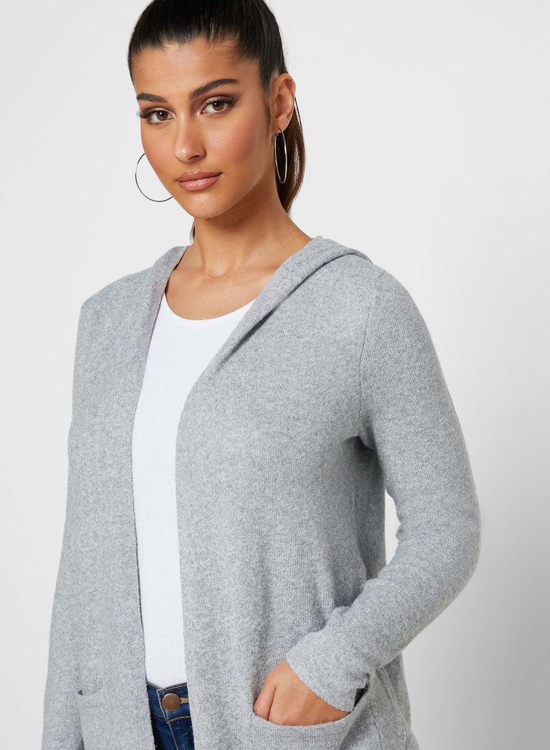 فيرو مودا كارديجان مزين بجيوب رمادي - Image 3