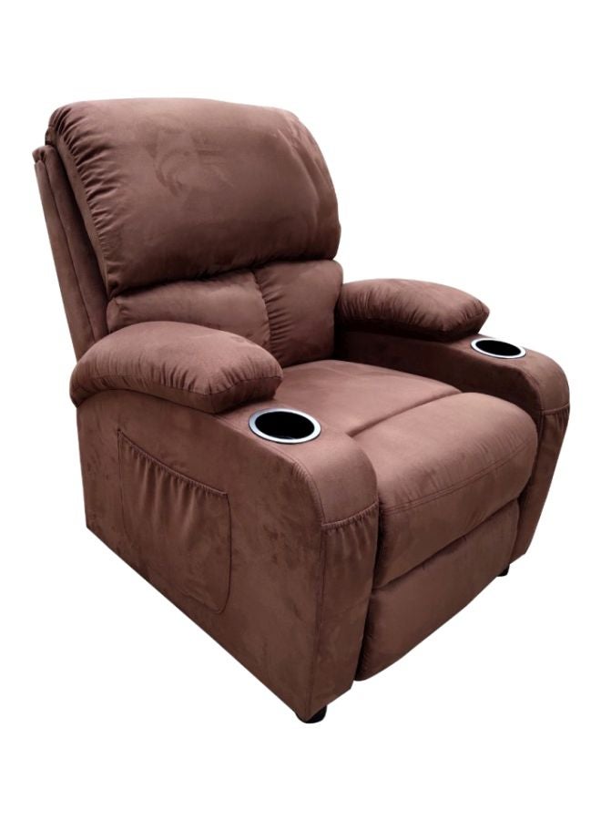 سحابة كرسي بظهر مائل يمكن التحكم به مع حامل أكواب بني 103x90x85سم - Image 2