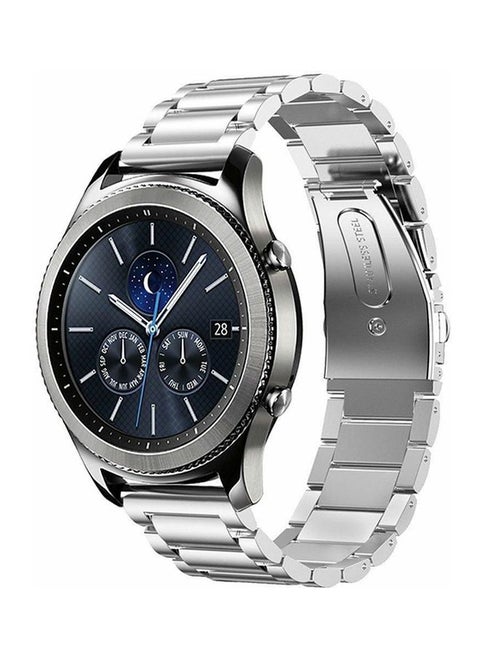 Replacement Strap For Samsung Gear S3 Frontier And Classic 22mm Silver
