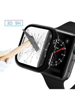 VINSOC HD Tempered Glass Screen Protector For Apple Watch Series 4/5 40mm Black/Clear  - Image 3