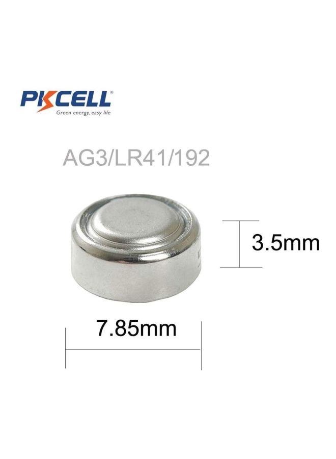 PKCELL - 10-Piece AG3 LR41 Battery Alkaline Button Batteries 1.5V - Image 1