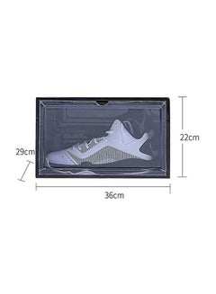 Lushh 2-Piece Shoe Storage Box Set Side Open Black 36x29x22cm  - Image 2