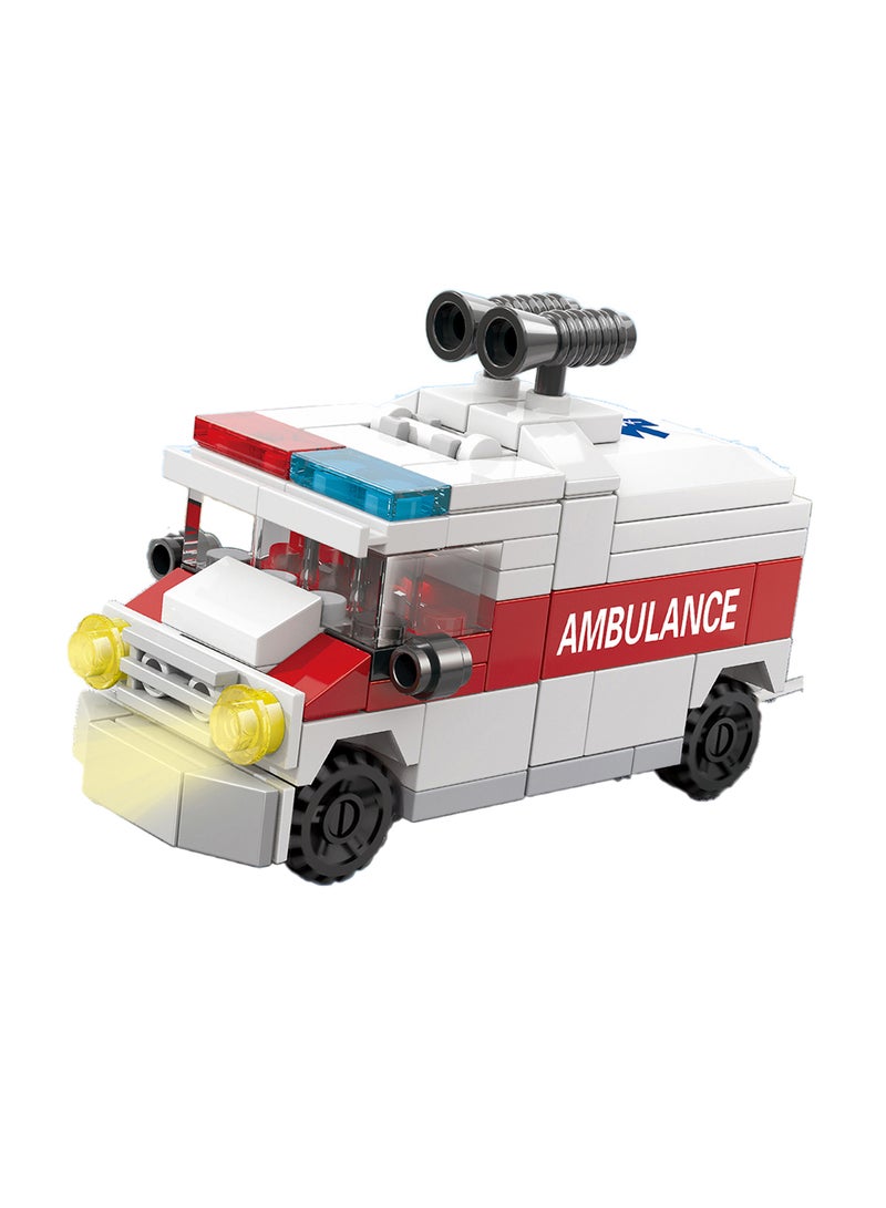 Happy Kids - 8531-1 81-Piece Car Robots Ambulance Block Set - Image 1
