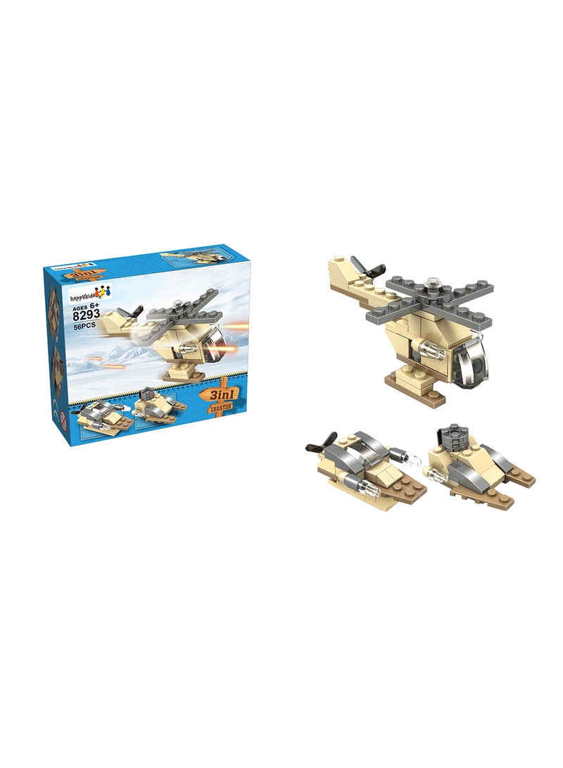 Happy Kids - 8293 56-Piece 3-In-1 Creator Block Set - Image 1
