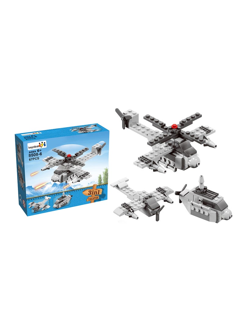 8508-6 67-Piece 3-In-1 Creator Block Set