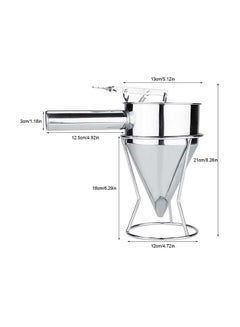 Home Time Stainless Steel Pancake Batter Dispenser Silver 21x13cm  - Image 2