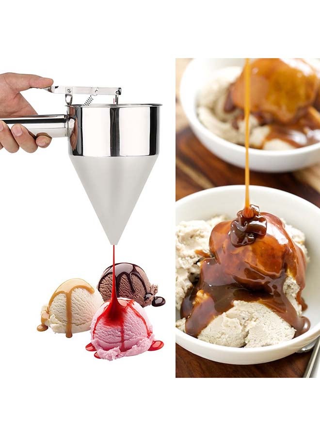 Home Time - Stainless Steel Pancake Batter Dispenser Silver 21x13cm - Image 1
