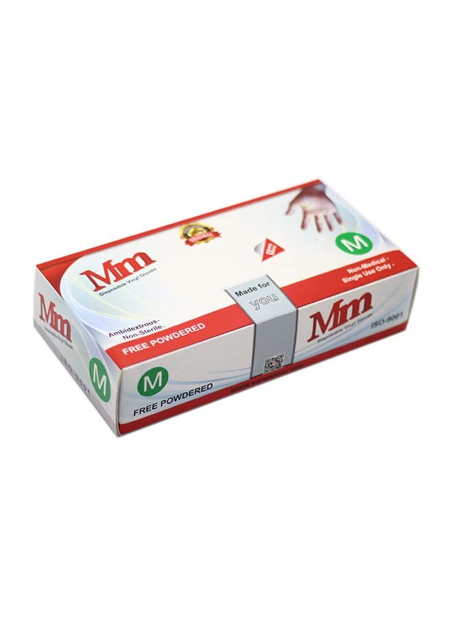 MM - 70-Piece Disposable Glove Set Clear 22centimeter - Image 1