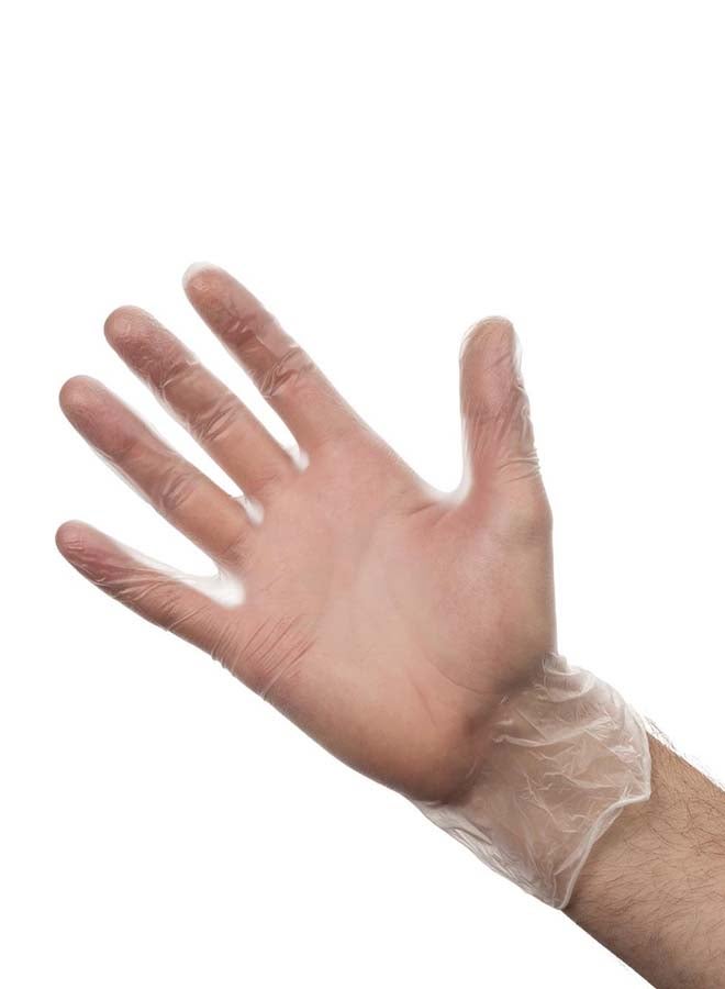 MM - 70-Piece Disposable Glove Set Clear 22centimeter - Image 1