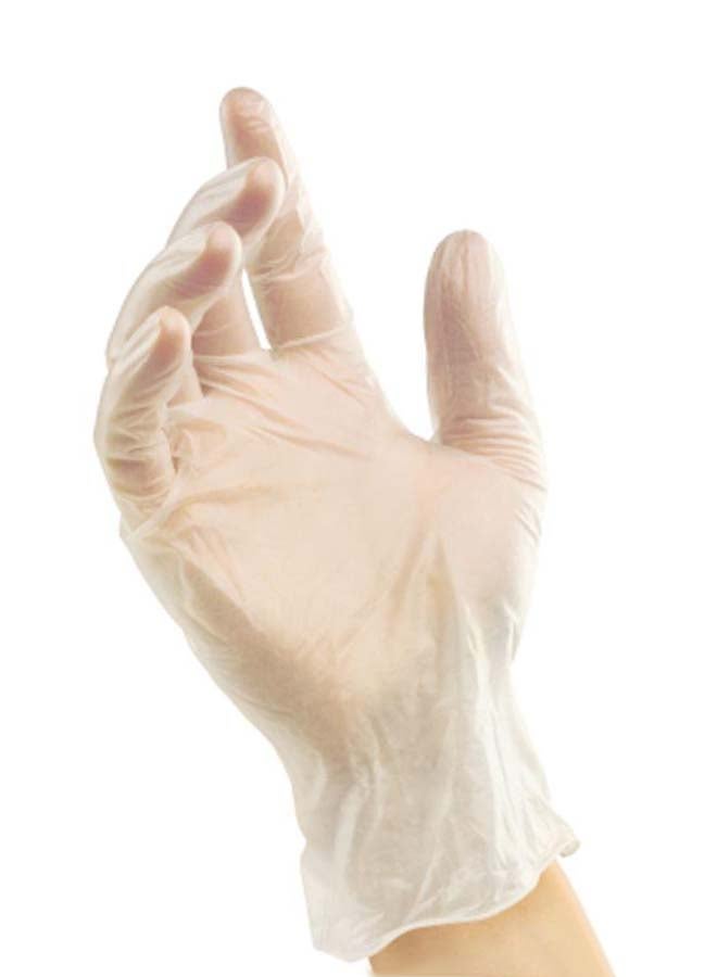 MM - 70-Piece Disposable Glove Set Clear 22centimeter - Image 1