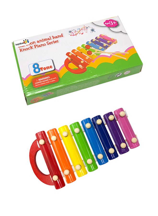 Happy Kids Wooden Portable Eight-Tone Knock On Piano  - Image 2