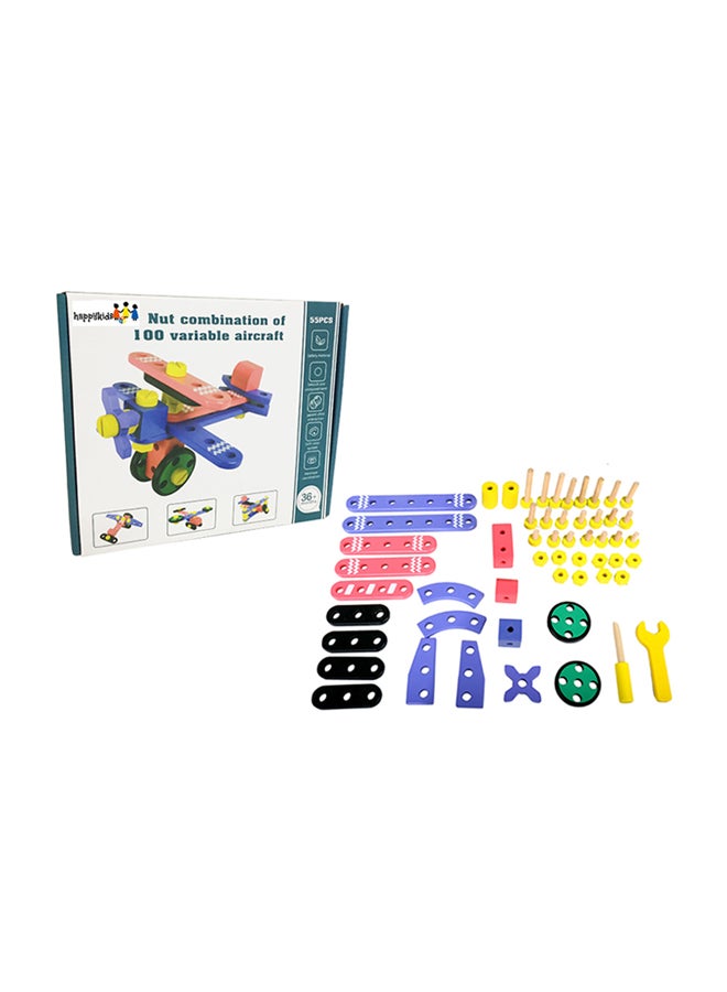 Happy Kids - 55-Piece Wooden Screw Combination Set - Image 1