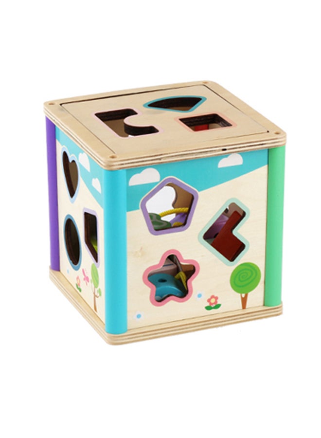 Happy Kids - Wooden Shape Matching Building Block Intelligence Box - Image 1