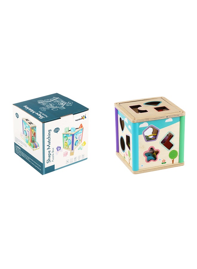 Happy Kids - Wooden Shape Matching Building Block Intelligence Box - Image 1