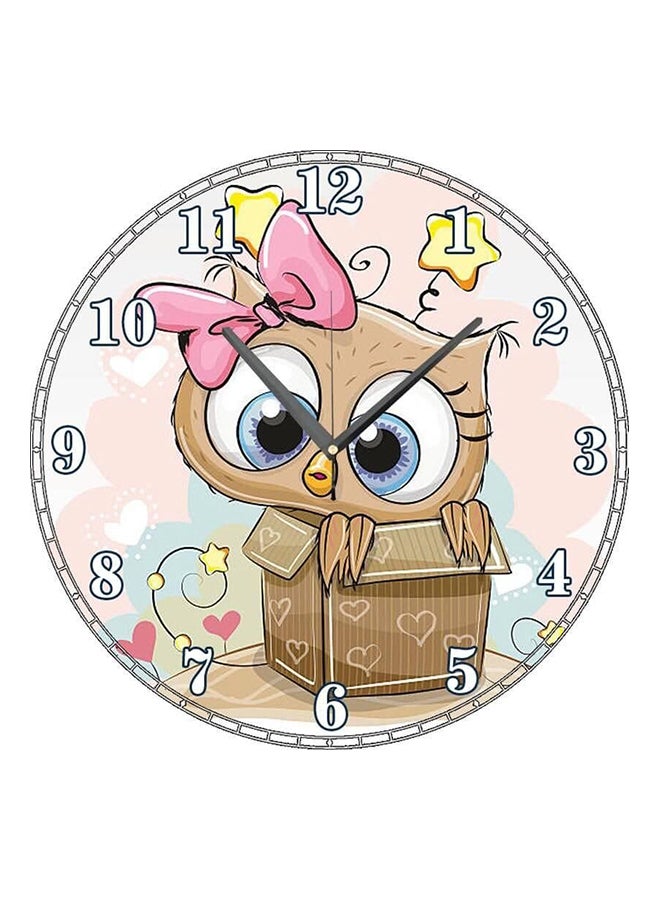 Wooden Analog Wall Clock Multicolour