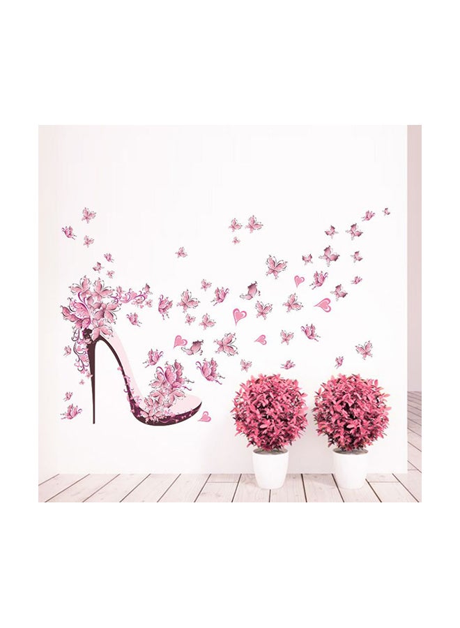 ملصق جداري ثلاثي الأبعاد وردي - Image 1