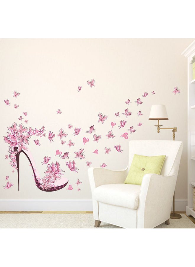 ملصق جداري ثلاثي الأبعاد وردي - Image 2