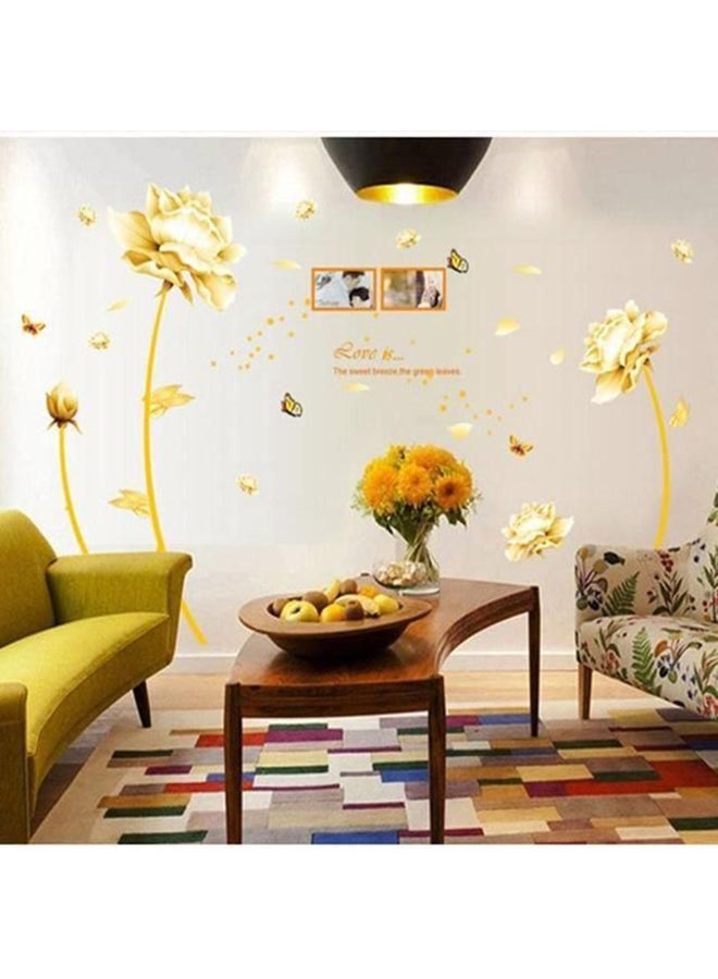 ماركة غير محددة ملصق جداري بتصميم زهور توليب ذهبي  - Image 2