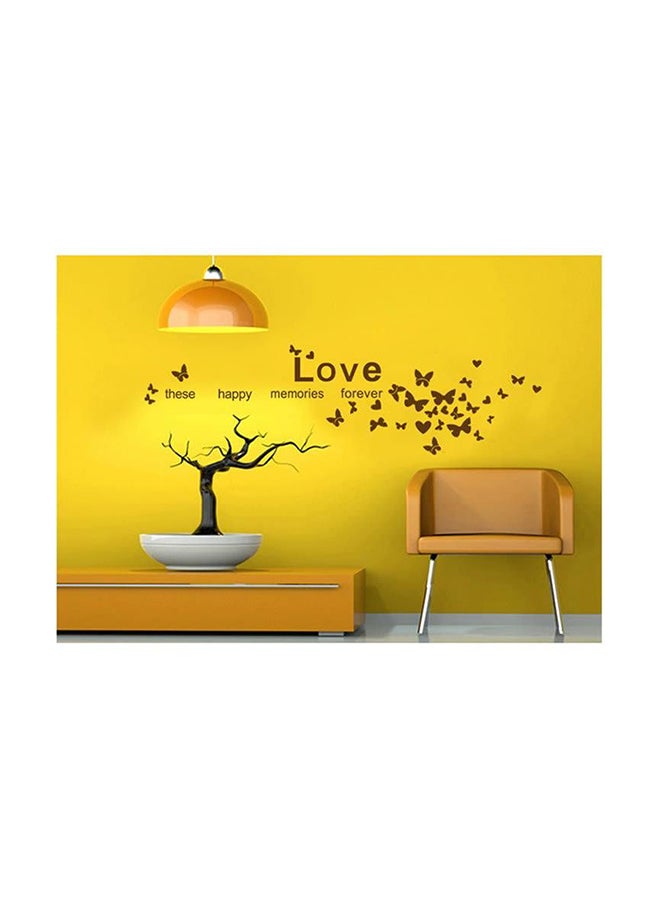 Love Butterfly Themed Wall Sticker Brown - Image 1
