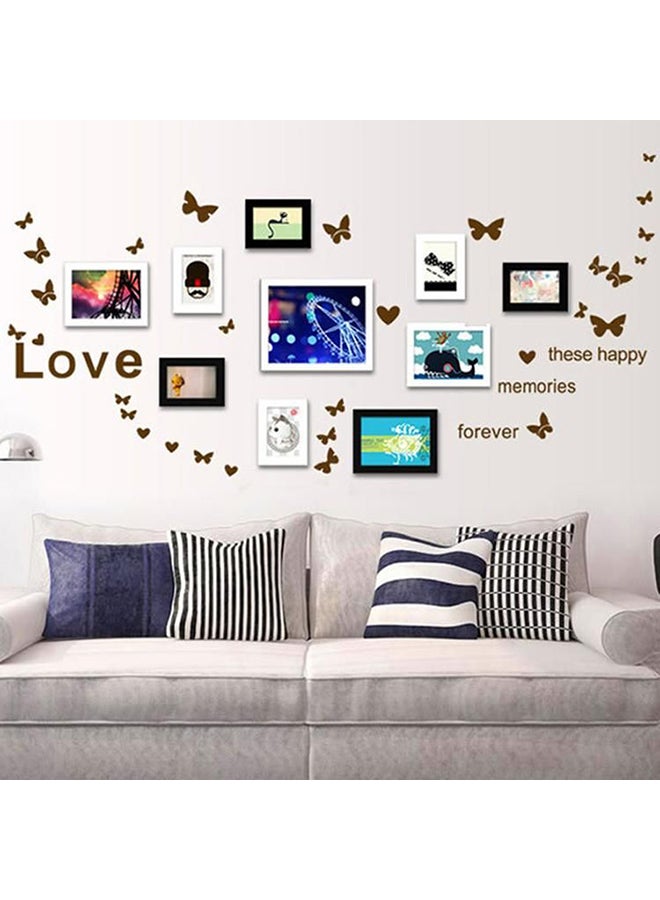 Love Butterfly Themed Wall Sticker Brown - Image 2