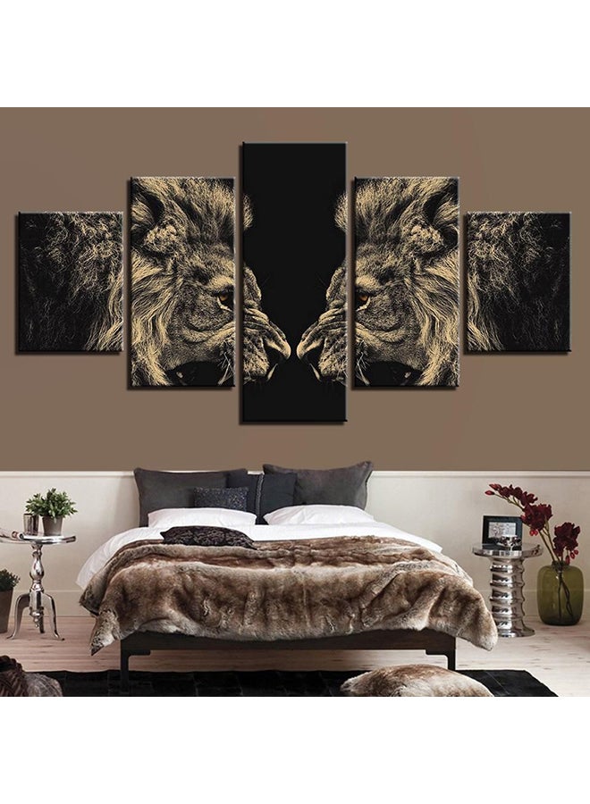 5-Piece Decorative Wall Painting Set Black/Beige - Image 2