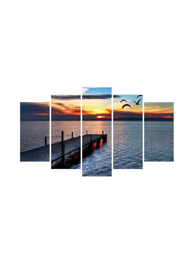 5-Piece Bridge Themed Wall Painting Set Multicolour 60x100cm