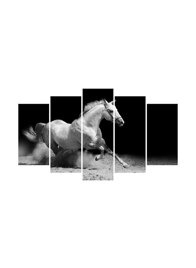 5-Piece Horse Themed Wall Painting Set Multicolour 60x100cm