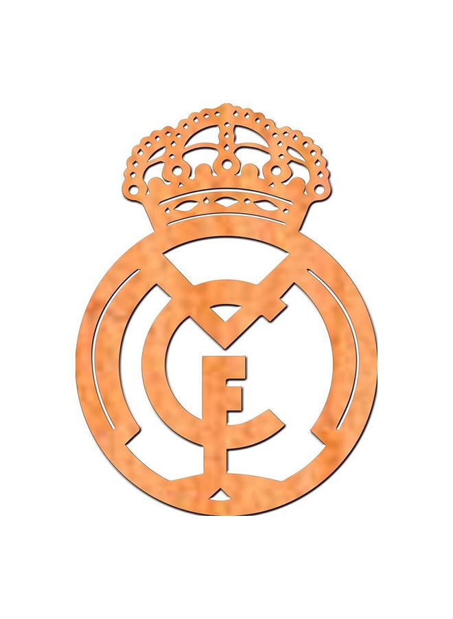 Generic Wooden Real Madrid C.F Logo Hanging Wall Art Brown 