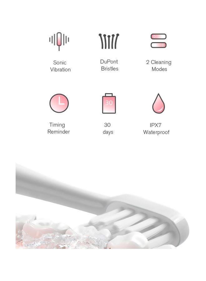 Rock Pow Ultrasonic Electric Toothbrush Blue/White 21.85x1.9x2.3cm - Image 2