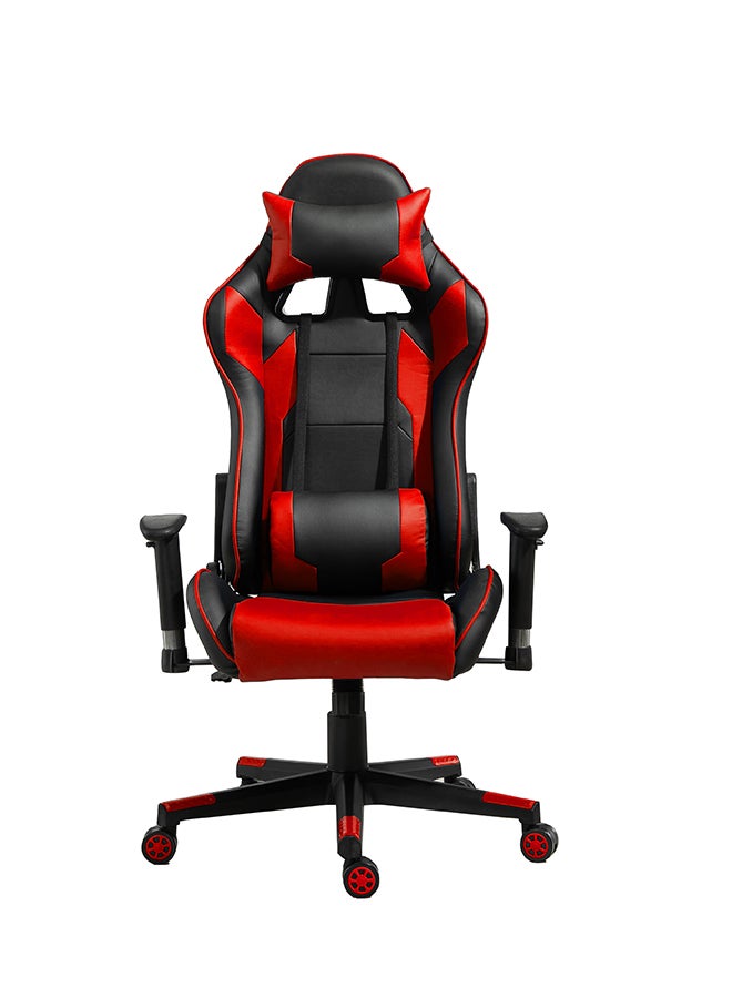 Blitzed Ergonomically Designed Super Comfort Gaming Chair With Headrest Pillow, Lumbar Cushion And Retractable Footrest Red/Black 81x64x31cm - Image 1