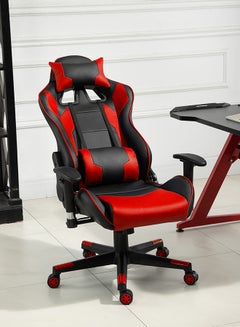 Blitzed Ergonomically Designed Super Comfort Gaming Chair With Headrest Pillow, Lumbar Cushion And Retractable Footrest Red/Black 81x64x31cm  - Image 3