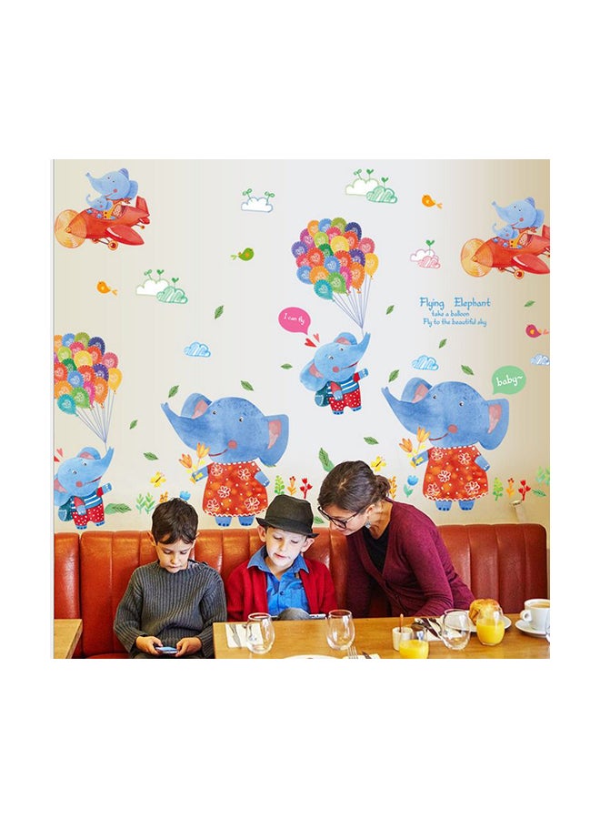 Cartoon Lovely Balloons Themed Wall Sticker Multicolour 70x50cm - Image 1