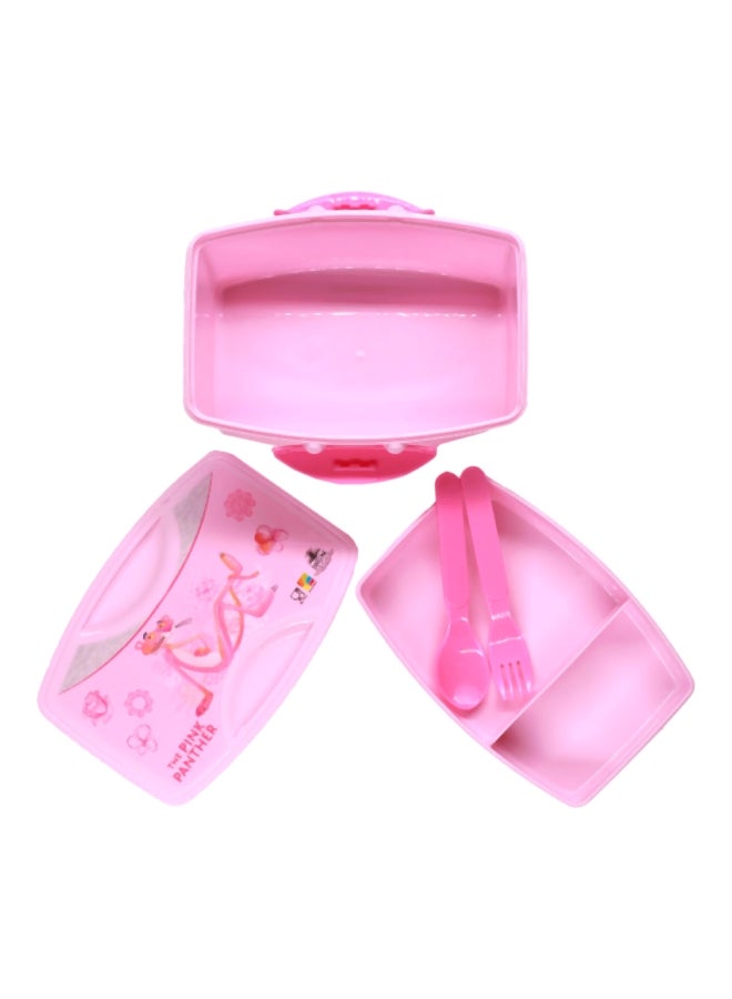 Pink Panther - Lunch Box With Fork And Spoon Set - Image 1