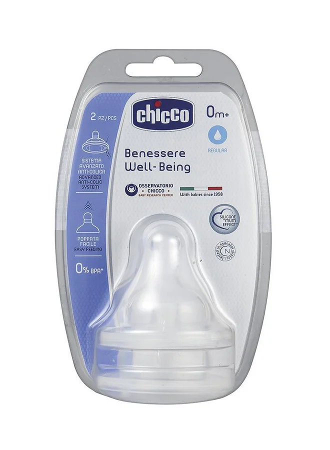 Chicco Benessere Well-Being Teat, Pack Of 2