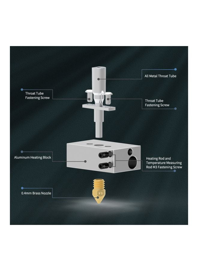 Aibecy Brass Nozzle Print Head For Zortrax M200 3D Printer Silver - Image 5