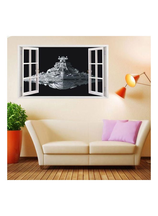 ملصق جداري ثلاثي الأبعاد بتصميم مركبة فضائية من فيلم Star Wars أسود/أبيض - Image 1