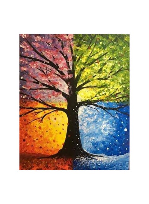 Attractive Canvas Fabric Print Tableau Multicolour 40x80cm
