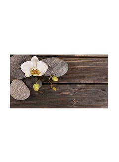 3D Flower Printed PVC Wallpaper Brown/White