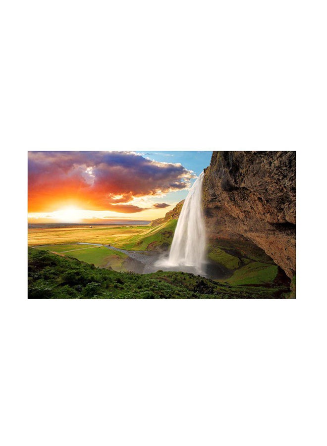 3D Sunrise Printed PVC Wallpaper Multicolour